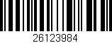 Código de barras (EAN, GTIN, SKU, ISBN): '26123984'