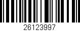 Código de barras (EAN, GTIN, SKU, ISBN): '26123997'