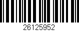 Código de barras (EAN, GTIN, SKU, ISBN): '26125952'