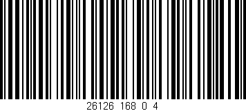 Código de barras (EAN, GTIN, SKU, ISBN): '26126_168_0_4'