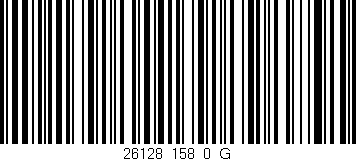 Código de barras (EAN, GTIN, SKU, ISBN): '26128_158_0_G'