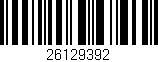 Código de barras (EAN, GTIN, SKU, ISBN): '26129392'