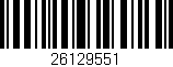 Código de barras (EAN, GTIN, SKU, ISBN): '26129551'
