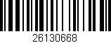 Código de barras (EAN, GTIN, SKU, ISBN): '26130668'