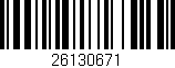 Código de barras (EAN, GTIN, SKU, ISBN): '26130671'