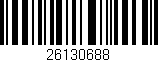 Código de barras (EAN, GTIN, SKU, ISBN): '26130688'
