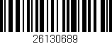 Código de barras (EAN, GTIN, SKU, ISBN): '26130689'