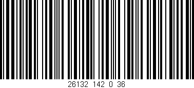 Código de barras (EAN, GTIN, SKU, ISBN): '26132_142_0_36'