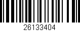 Código de barras (EAN, GTIN, SKU, ISBN): '26133404'