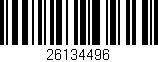 Código de barras (EAN, GTIN, SKU, ISBN): '26134496'