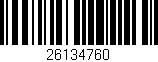 Código de barras (EAN, GTIN, SKU, ISBN): '26134760'