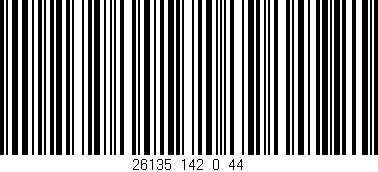 Código de barras (EAN, GTIN, SKU, ISBN): '26135_142_0_44'