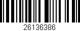 Código de barras (EAN, GTIN, SKU, ISBN): '26136386'