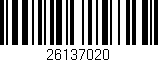 Código de barras (EAN, GTIN, SKU, ISBN): '26137020'