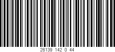 Código de barras (EAN, GTIN, SKU, ISBN): '26139_142_0_44'
