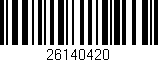Código de barras (EAN, GTIN, SKU, ISBN): '26140420'