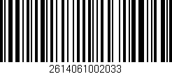 Código de barras (EAN, GTIN, SKU, ISBN): '2614061002033'