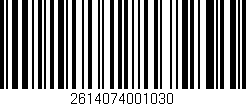 Código de barras (EAN, GTIN, SKU, ISBN): '2614074001030'