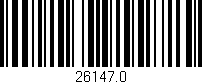 Código de barras (EAN, GTIN, SKU, ISBN): '26147.0'