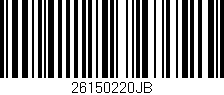 Código de barras (EAN, GTIN, SKU, ISBN): '26150220JB'