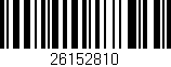 Código de barras (EAN, GTIN, SKU, ISBN): '26152810'