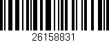 Código de barras (EAN, GTIN, SKU, ISBN): '26158831'