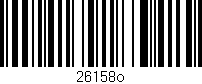Código de barras (EAN, GTIN, SKU, ISBN): '26158o'
