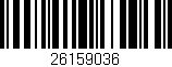 Código de barras (EAN, GTIN, SKU, ISBN): '26159036'