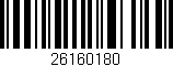 Código de barras (EAN, GTIN, SKU, ISBN): '26160180'