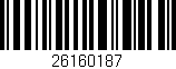 Código de barras (EAN, GTIN, SKU, ISBN): '26160187'