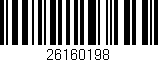 Código de barras (EAN, GTIN, SKU, ISBN): '26160198'