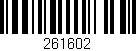 Código de barras (EAN, GTIN, SKU, ISBN): '261602'