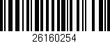 Código de barras (EAN, GTIN, SKU, ISBN): '26160254'