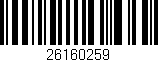 Código de barras (EAN, GTIN, SKU, ISBN): '26160259'