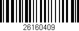 Código de barras (EAN, GTIN, SKU, ISBN): '26160409'
