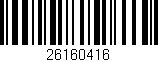 Código de barras (EAN, GTIN, SKU, ISBN): '26160416'