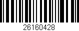 Código de barras (EAN, GTIN, SKU, ISBN): '26160428'