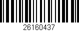 Código de barras (EAN, GTIN, SKU, ISBN): '26160437'