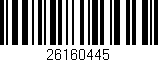 Código de barras (EAN, GTIN, SKU, ISBN): '26160445'