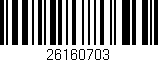 Código de barras (EAN, GTIN, SKU, ISBN): '26160703'