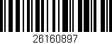 Código de barras (EAN, GTIN, SKU, ISBN): '26160897'