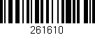 Código de barras (EAN, GTIN, SKU, ISBN): '261610'