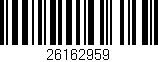 Código de barras (EAN, GTIN, SKU, ISBN): '26162959'