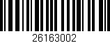 Código de barras (EAN, GTIN, SKU, ISBN): '26163002'
