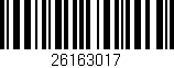 Código de barras (EAN, GTIN, SKU, ISBN): '26163017'