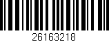 Código de barras (EAN, GTIN, SKU, ISBN): '26163218'