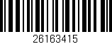Código de barras (EAN, GTIN, SKU, ISBN): '26163415'