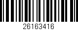 Código de barras (EAN, GTIN, SKU, ISBN): '26163416'