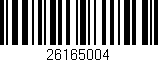 Código de barras (EAN, GTIN, SKU, ISBN): '26165004'