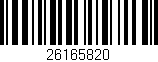 Código de barras (EAN, GTIN, SKU, ISBN): '26165820'